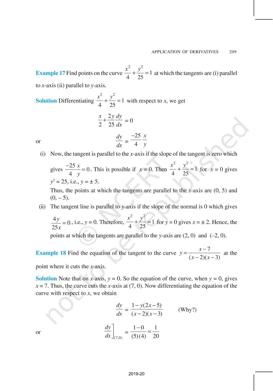 Application Of Derivatives - Ncert Book Of Class 12 Mathematics Part I