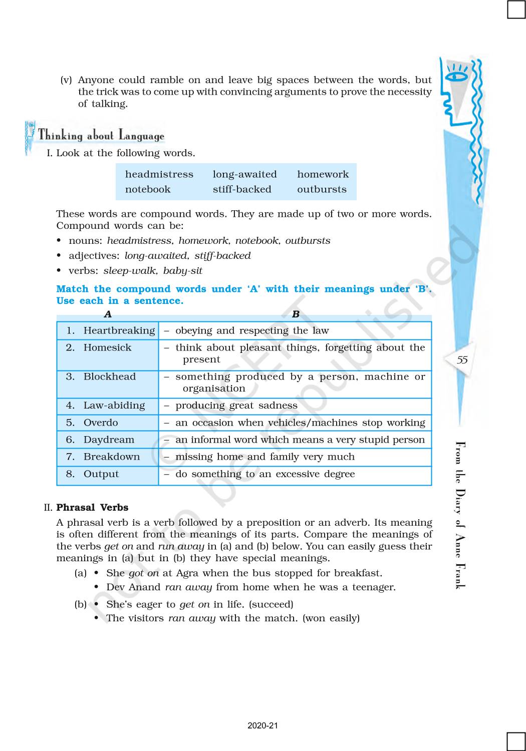 From The Diary Of Anne Frank - NCERT Book of Class 10 First Flight