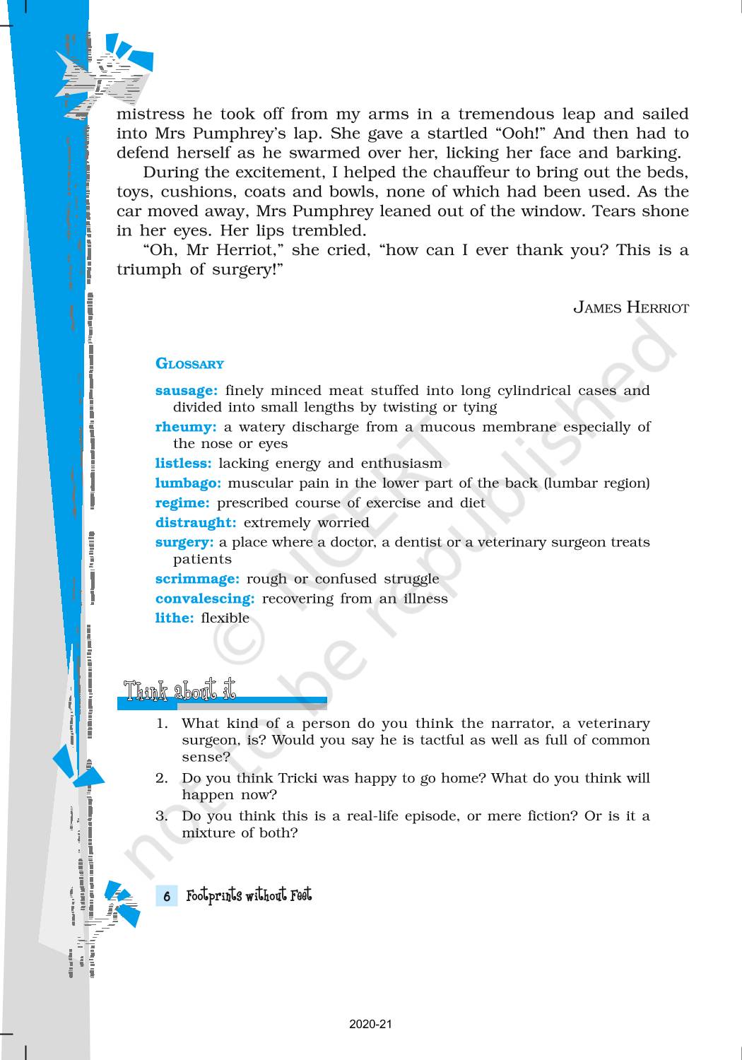 A Triumph Of Surgery Ncert Book Of Class 10 Footprints Without Feet