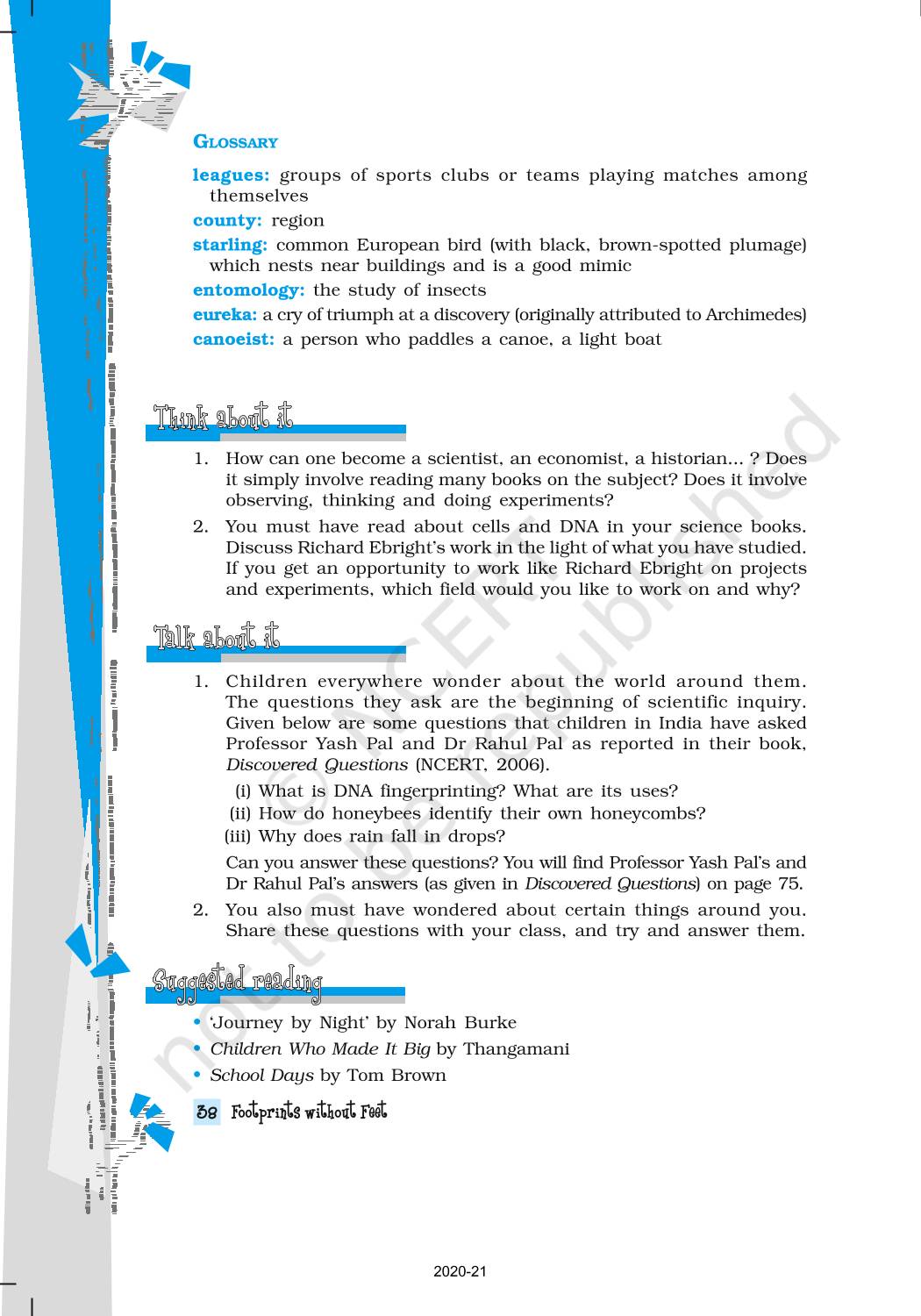 The Making Of A Scientist - NCERT Book of Class 10 Footprints Without Feet