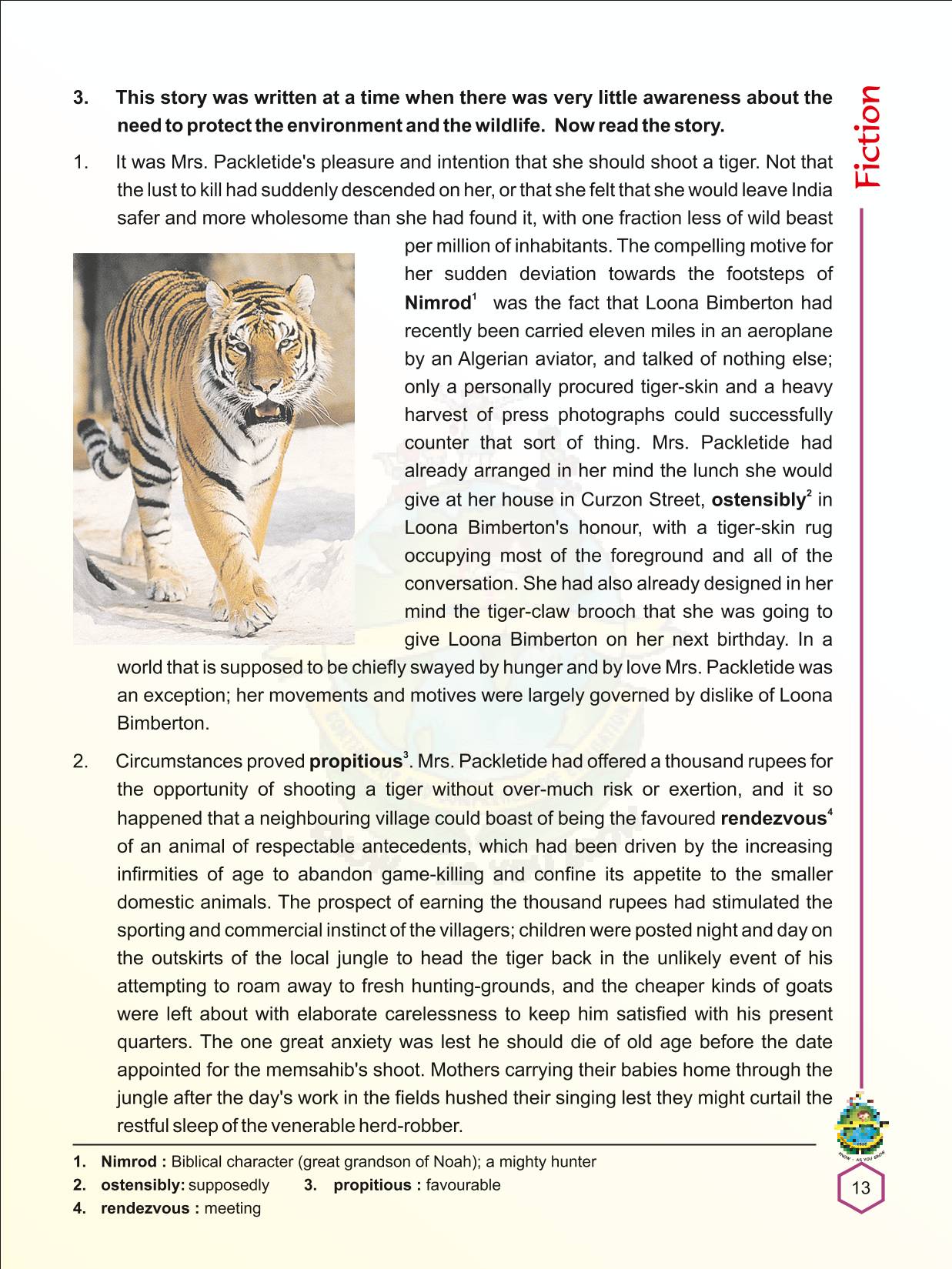 Mrs Packletides Tiger - NCERT Book of Class 10 Interact In English ...