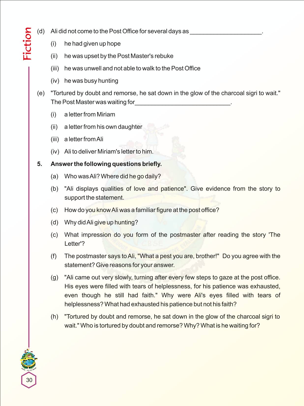 The Letter - NCERT Book of Class 10 Interact In English Literature Reader