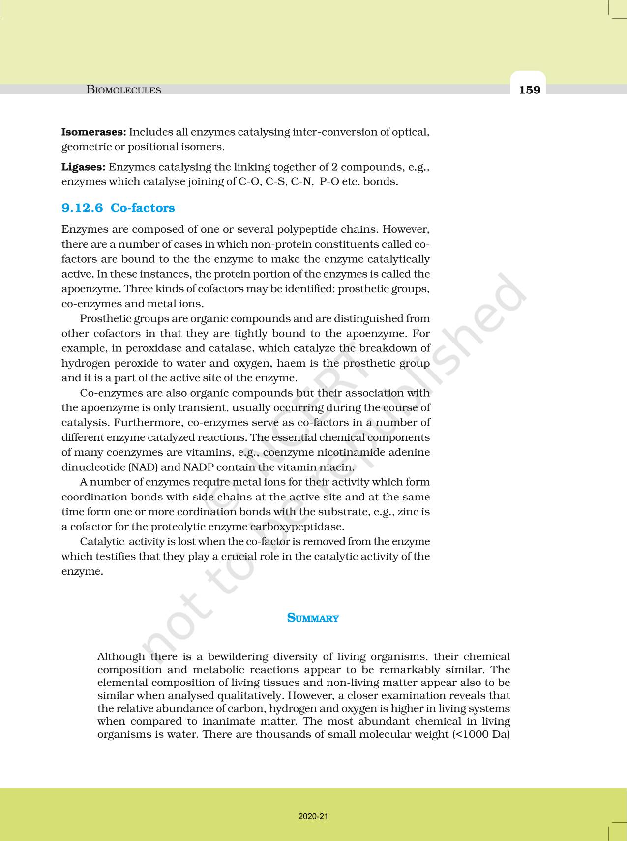 Biomolecules - NCERT Book of Class 11 Biology