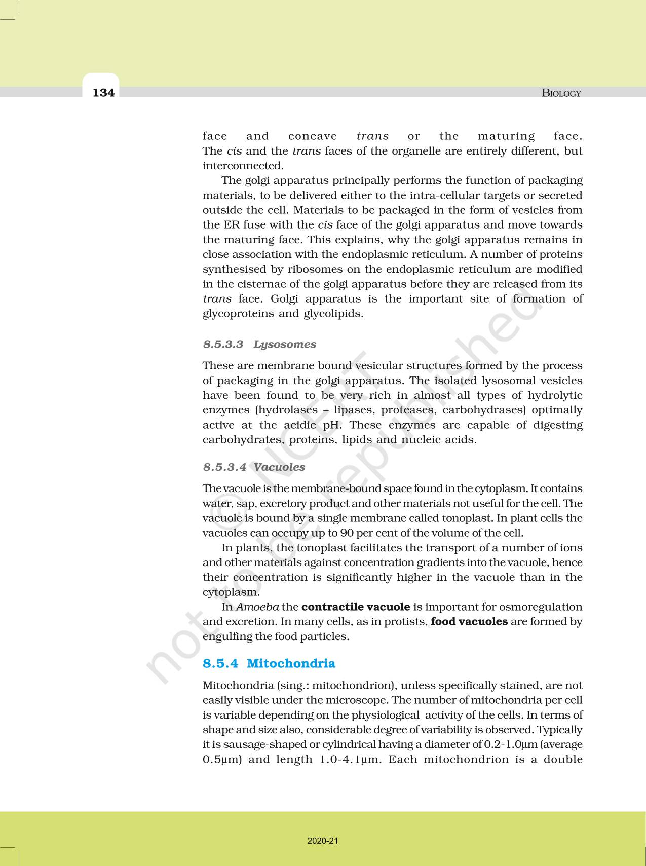 Cell The Unit Of Life - NCERT Book of Class 11 Biology