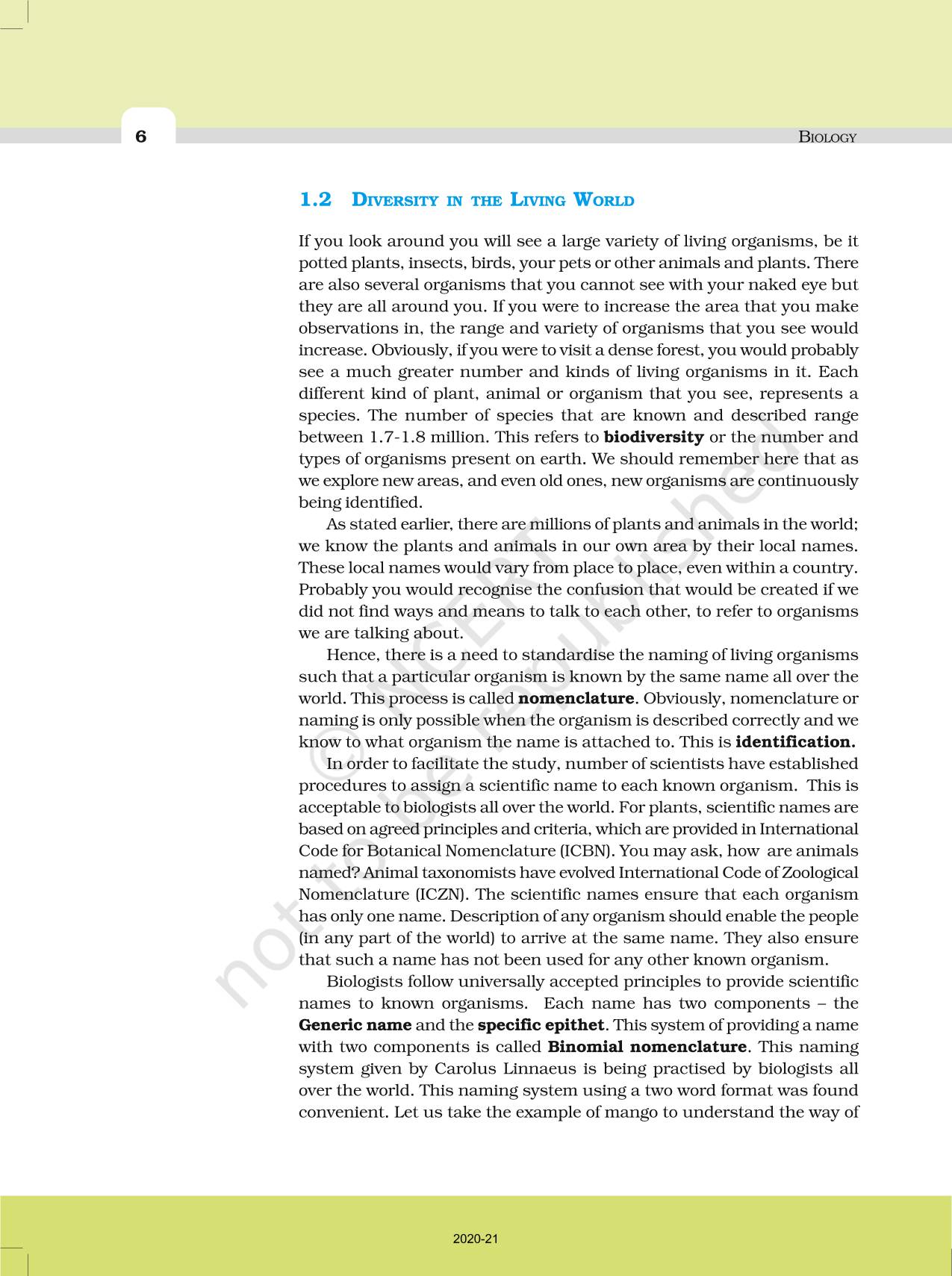 The Living World - NCERT Book of Class 11 Biology