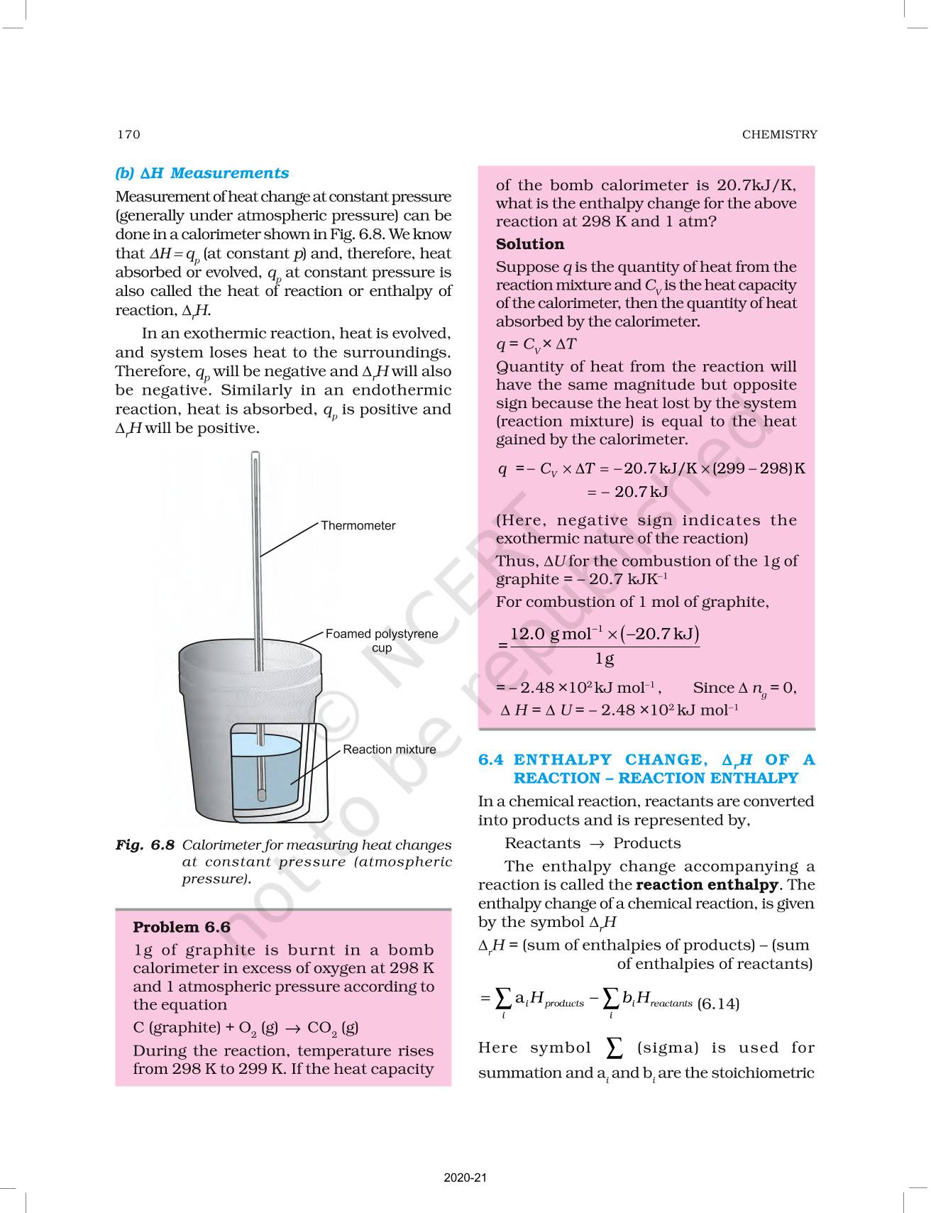 Thermodynamics - NCERT Book of Class 11 Chemistry Part I