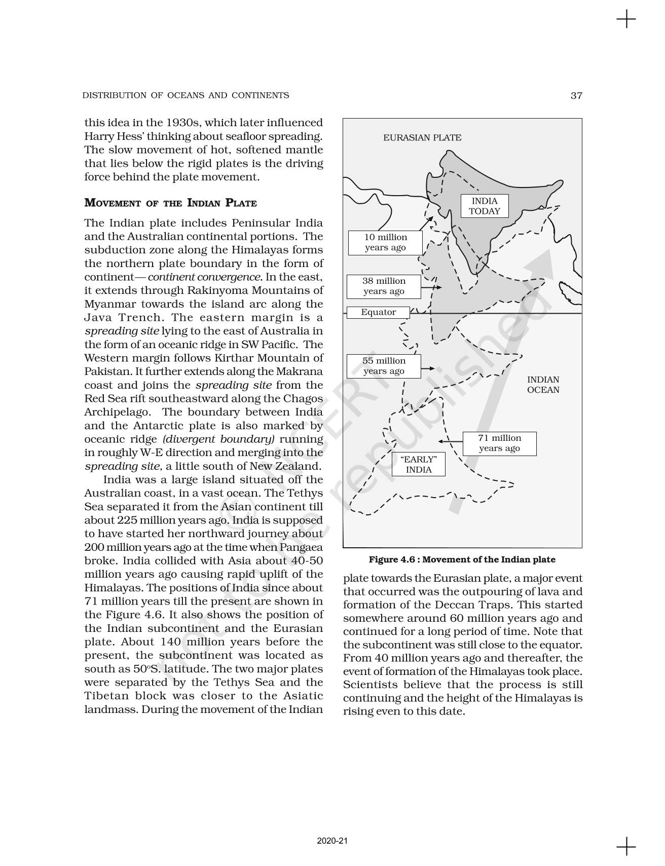 Distribution Of Oceans And Continents - NCERT Book of Class 11 ...
