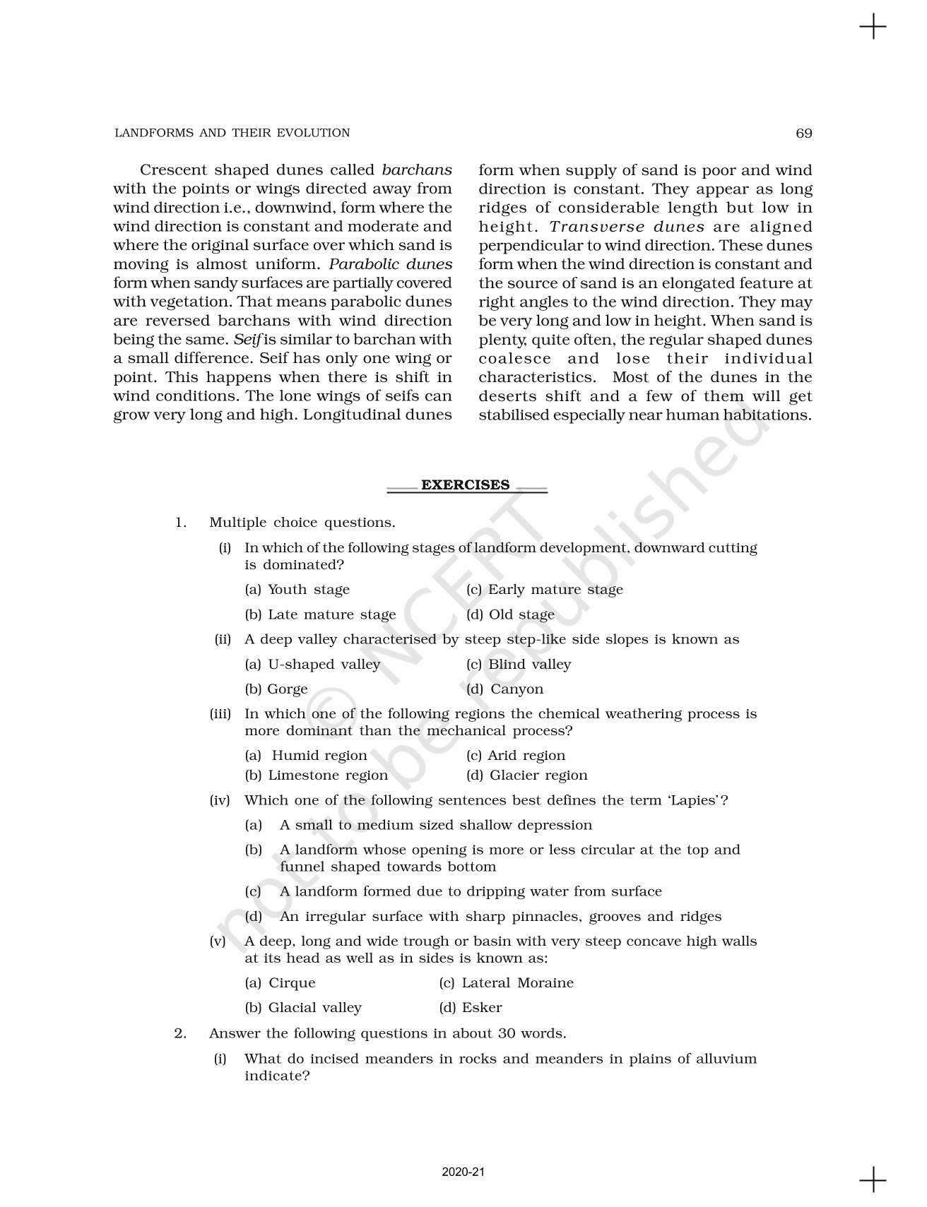 Landforms And Their Evolution - NCERT Book of Class 11 Fundamental Of ...