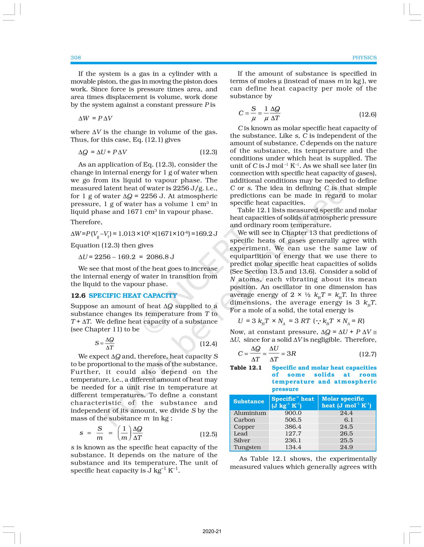 Thermodynamics - NCERT Book of Class 11 Physics Part II