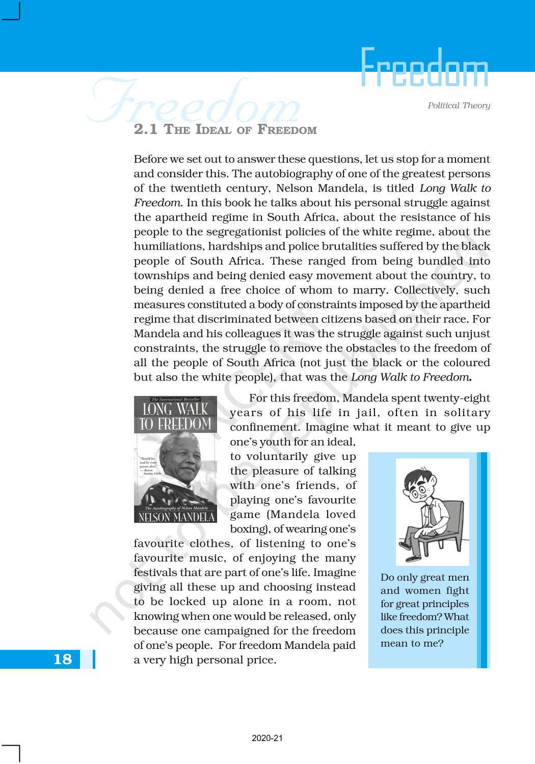 Freedom - NCERT Book of Class 11 Political Theory