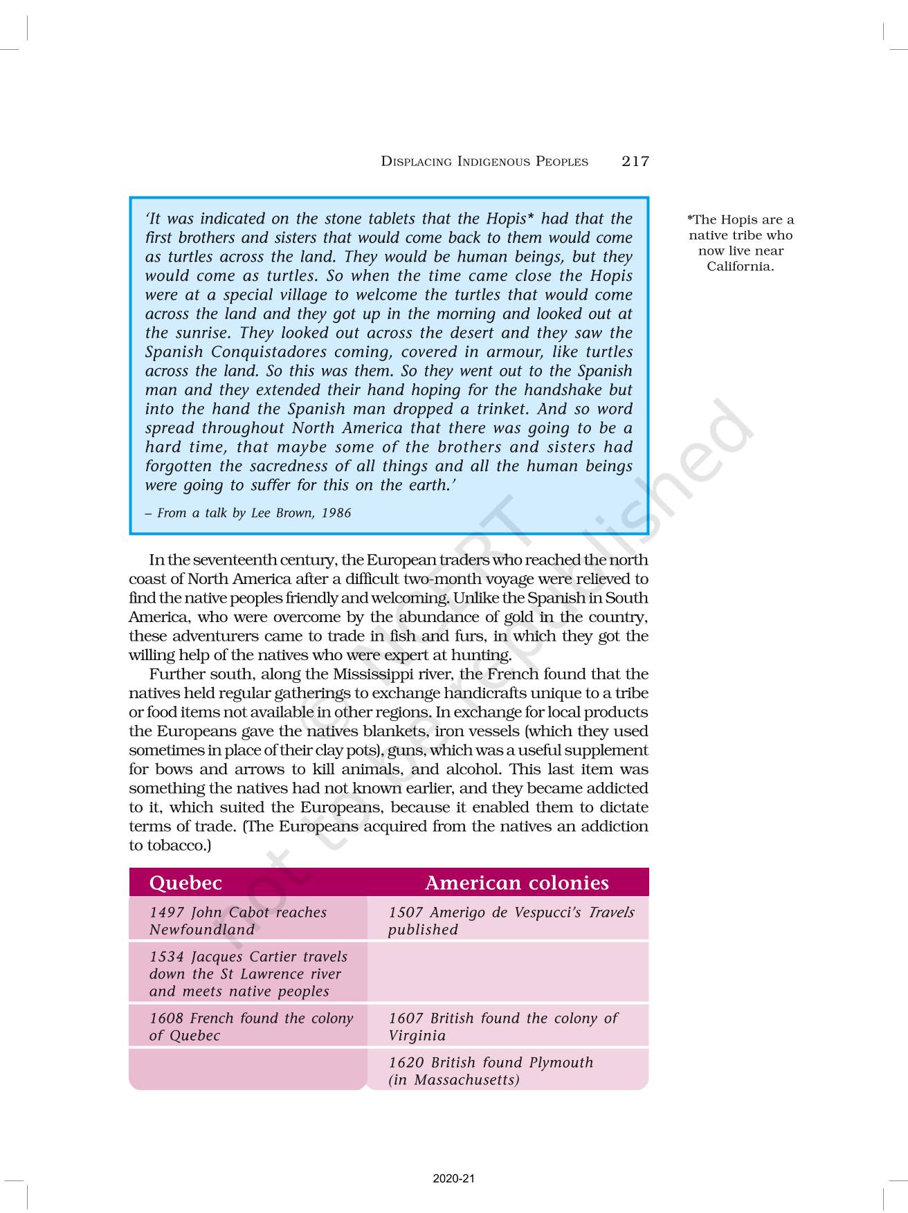 Displacing Indigenous Peoples - NCERT Book of Class 11 Themes In World ...