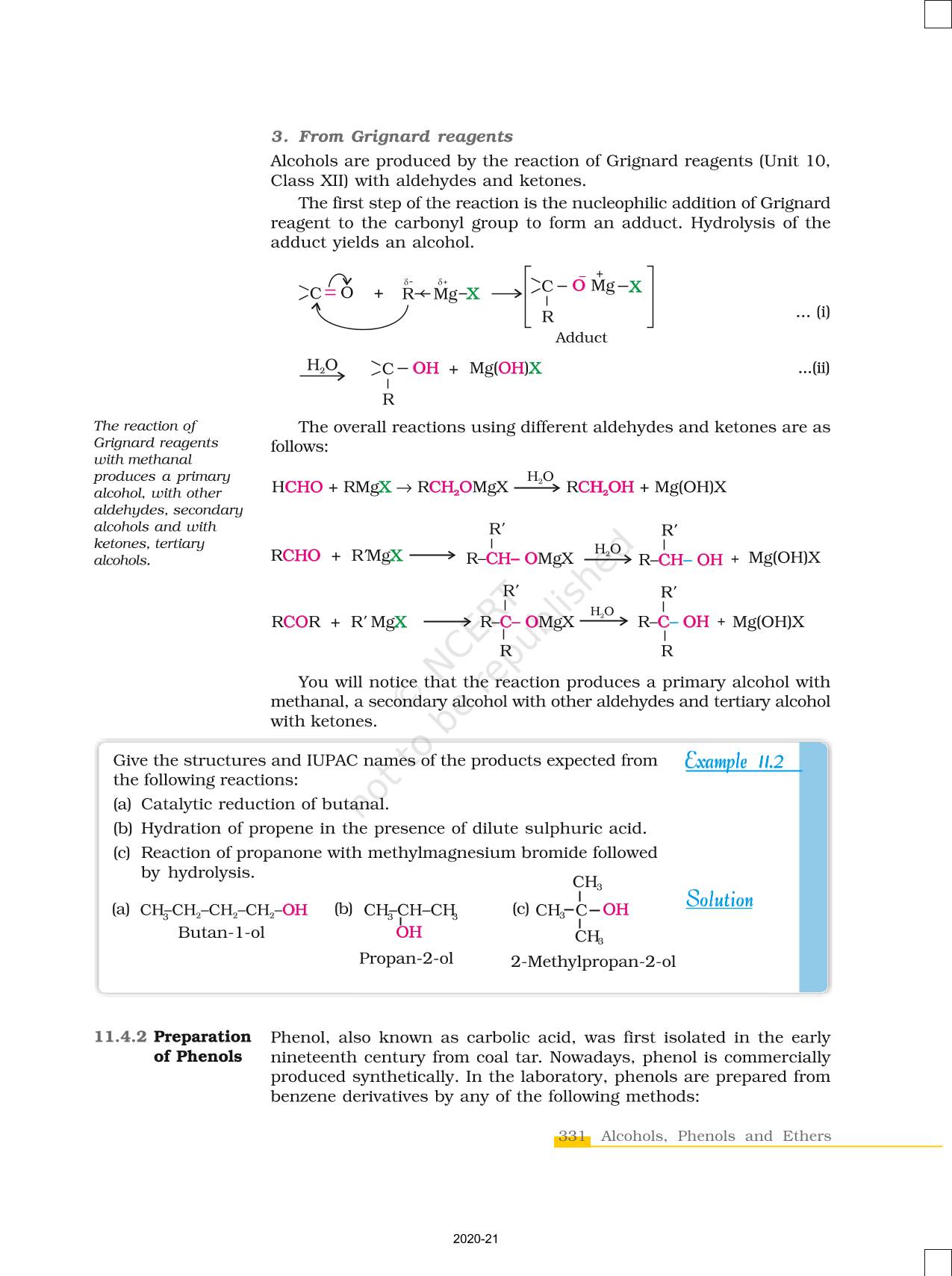 Alcohols Phenols And Ethers - NCERT Book of Class 12 Chemistry Part II