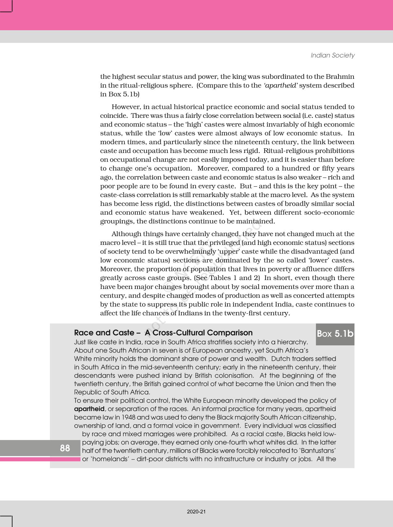 Patterns Of Social Inequality And Exclusion - NCERT Book of Class 12 ...