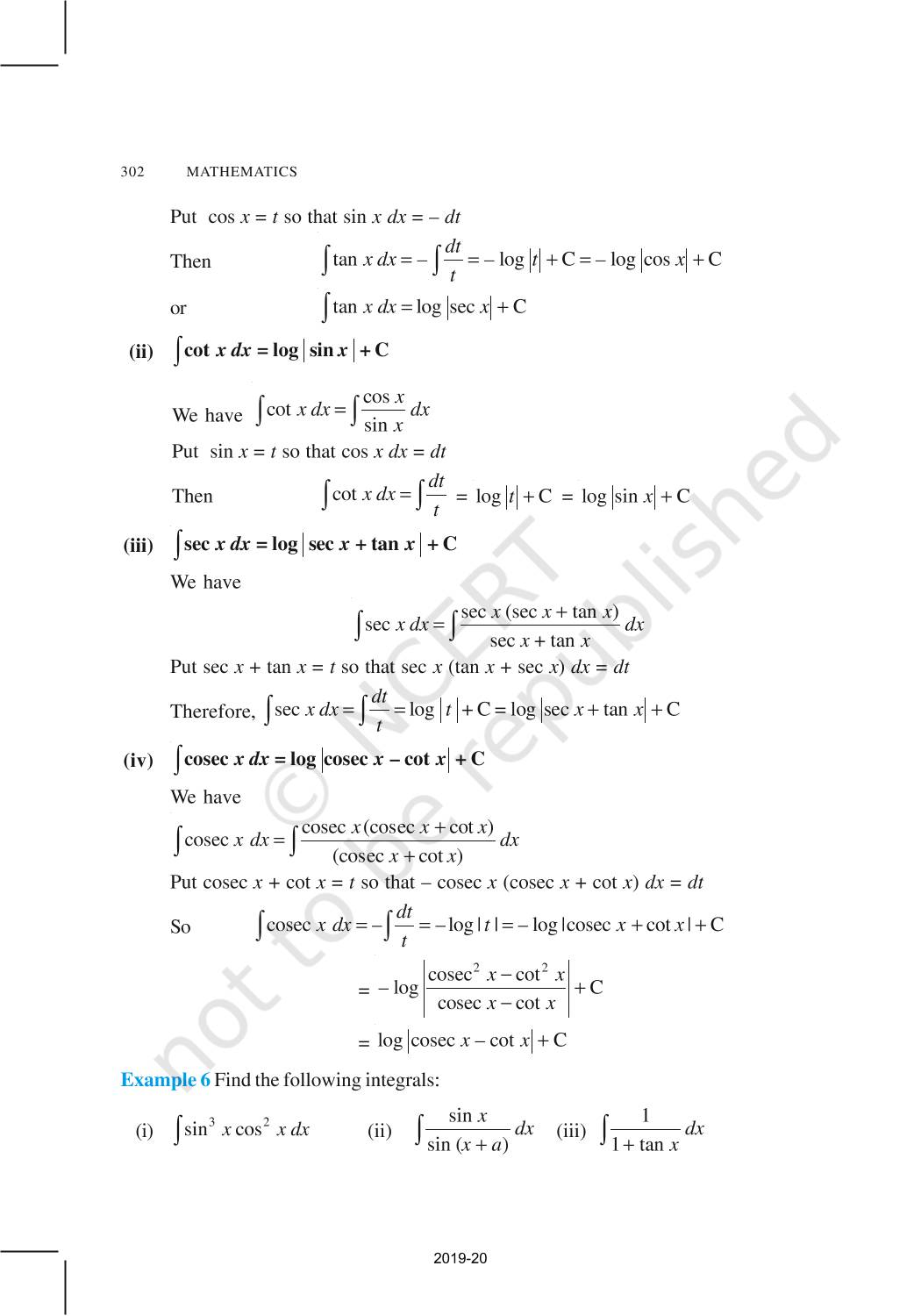 Integrals - NCERT Book of Class 12 Mathematics Part II