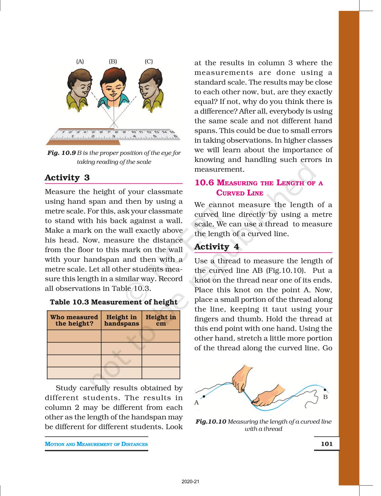 Motion And Measurement Of Distances - NCERT Book of Class 6 Science