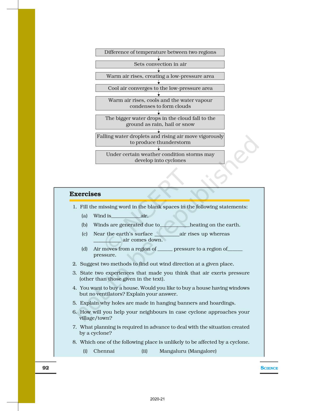 Winds Storms And Cyclones - NCERT Book of Class 7 Science