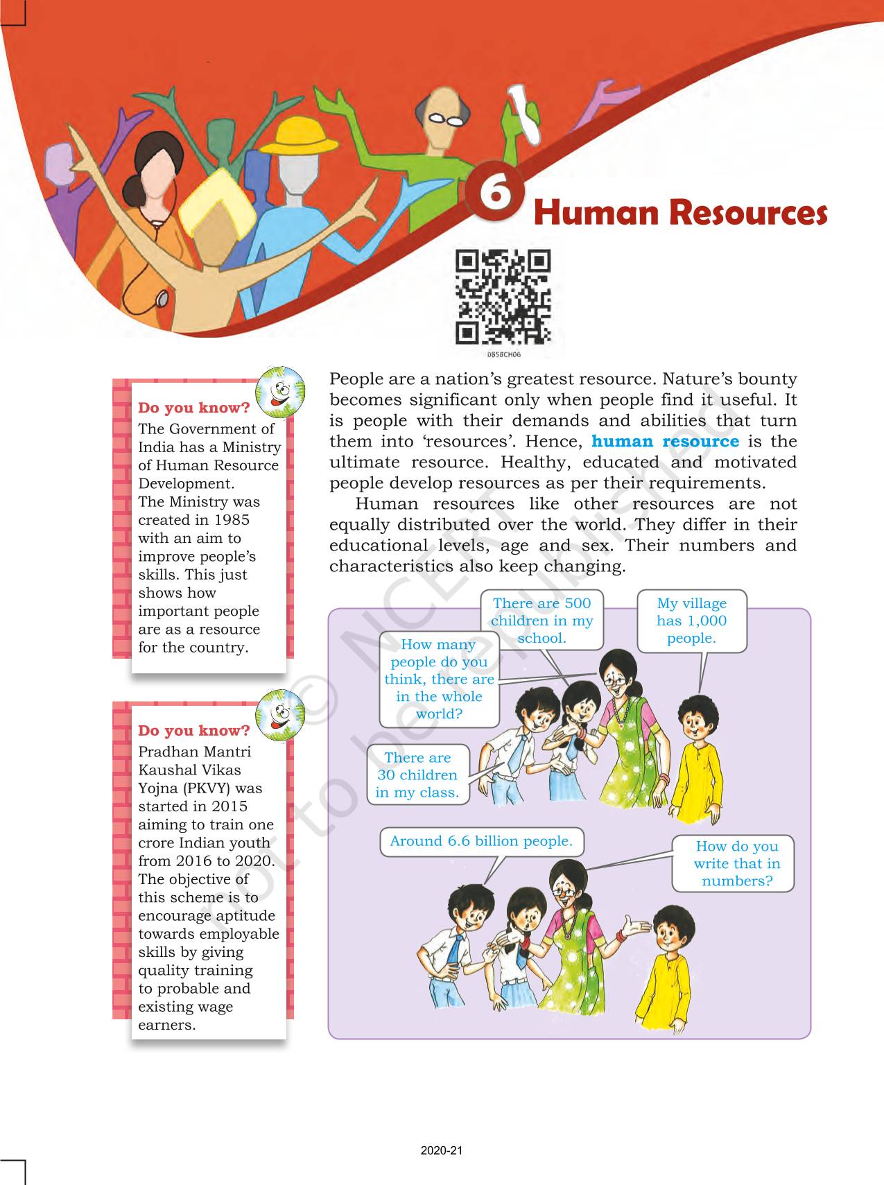 Human Resources - NCERT Book of Class 8 Geography Resources And Development