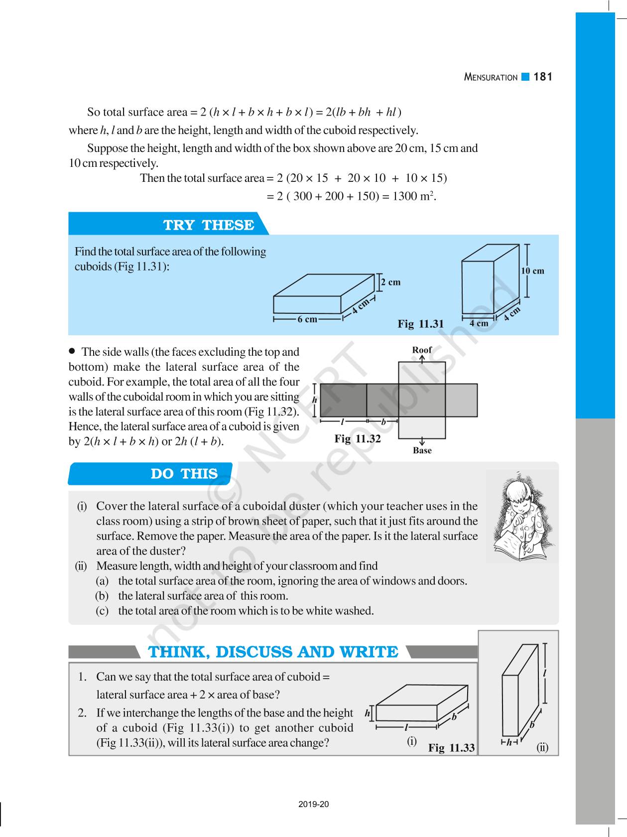 Mensuration - NCERT Book of Class 8 Mathematics
